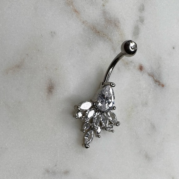 Silver Belly Button Ring - Picture 8 of 8